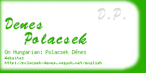 denes polacsek business card