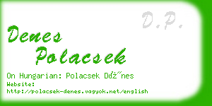 denes polacsek business card